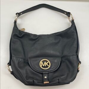 Michael Kors Black Leather Shoulder Bag